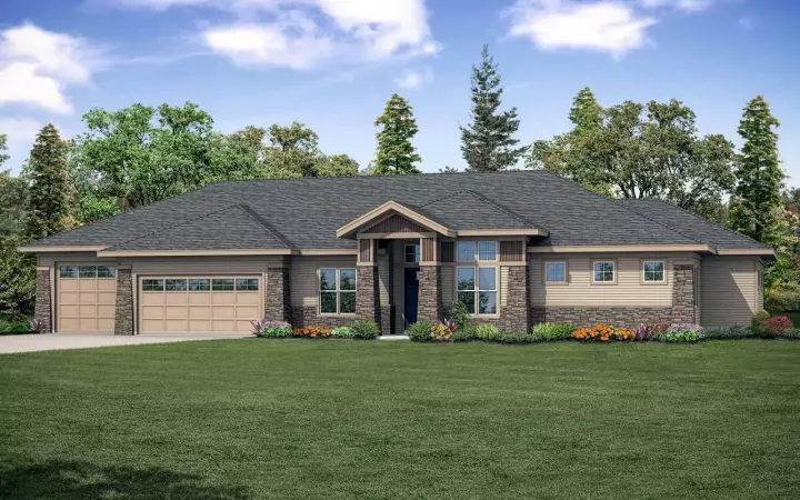 Craftsman house plans 17-1109 - front exterior, 2,678 sq ft, 3 bed, 3 bath house plans | Monster House Plans