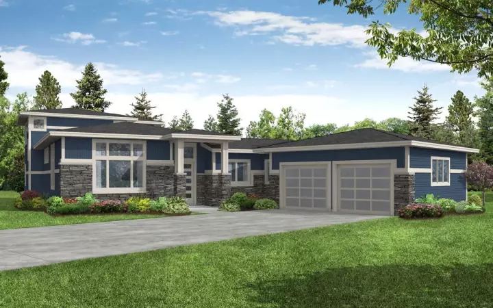 Contemporary house plans 17-1118 - front exterior, 2,857 sq ft, 3 bed, 2 bath house plans | Monster House Plans