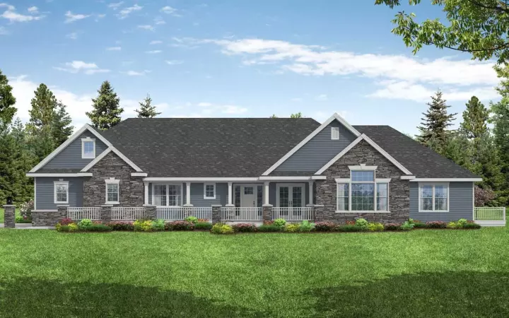 Traditional house plans 17-1124 - front exterior, 3,002 sq ft, 3 bed, 2 bath house plans | Monster House Plans