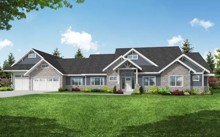 Craftsman house plans 17-1128 - front exterior, 4,810 sq ft, 4 bed, 4 bath house plans | Monster House Plans