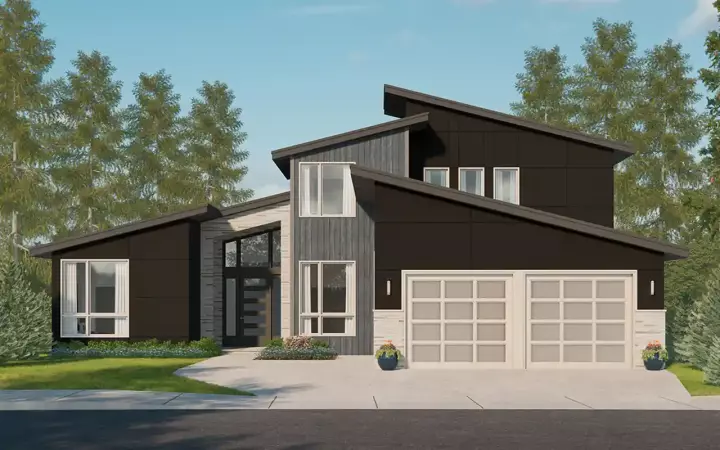 Contemporary house plans 17-1130 - front exterior, 3,040 sq ft, 4 bed, 4 bath house plans | Monster House Plans