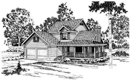 Traditional house plans 17-159 - front exterior, 1,645 sq ft, 3 bed, 2 bath house plans | Monster House Plans