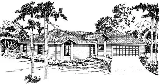 Traditional house plans 17-172 - front exterior, 2,015 sq ft, 3 bed, 2 bath house plans | Monster House Plans