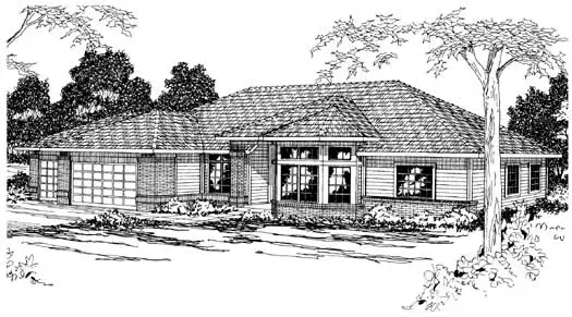 Traditional house plans 17-180 - front exterior, 2,480 sq ft, 4 bed, 2 bath house plans | Monster House Plans