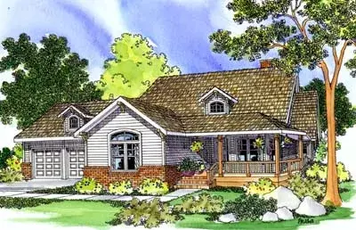 Country house plans 17-241 - front exterior, 2,234 sq ft, 3 bed, 2 bath house plans | Monster House Plans