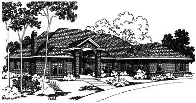 Northwest house plans 17-316 - front exterior, 3,346 sq ft, 3 bed, 3 bath house plans | Monster House Plans