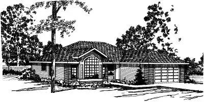 Traditional house plans 17-321 - front exterior, 1,793 sq ft, 4 bed, 2 bath house plans | Monster House Plans