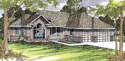 Traditional house plans 17-338 - front exterior, 2,505 sq ft, 3 bed, 2 bath house plans | Monster House Plans