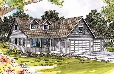 Country house plans 17-344 - front exterior, 1,887 sq ft, 3 bed, 2 bath house plans | Monster House Plans