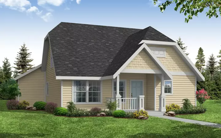 Craftsman house plans 17-372 - front exterior, 1,411 sq ft, 3 bed, 2 bath house plans | Monster House Plans