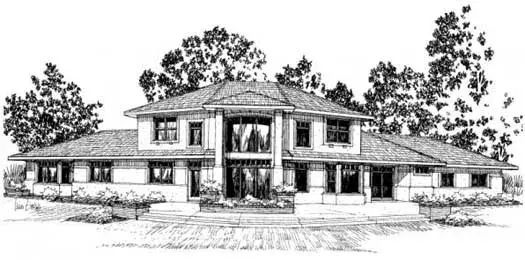 Mediterranean house plans 17-390 - front exterior, 3,015 sq ft, 4 bed, 4 bath house plans | Monster House Plans