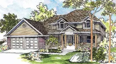 Traditional house plans 17-395 - front exterior, 2,296 sq ft, 3 bed, 2 bath house plans | Monster House Plans