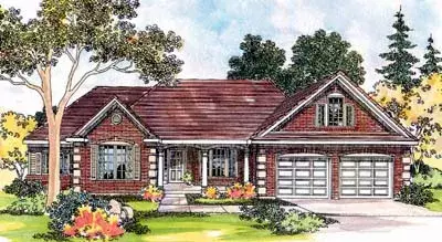 Traditional house plans 17-417 - front exterior, 2,712 sq ft, 3 bed, 3 bath house plans | Monster House Plans