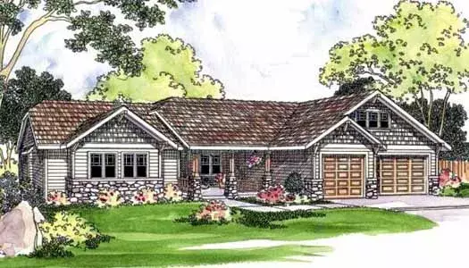 Craftsman house plans 17-450 - front exterior, 2,481 sq ft, 4 bed, 3 bath house plans | Monster House Plans