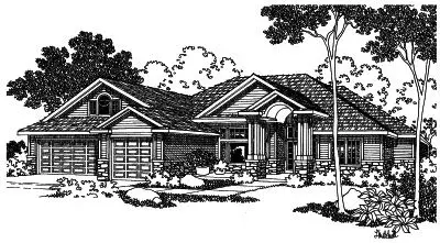 Contemporary house plans 17-458 - front exterior, 3,586 sq ft, 4 bed, 4 bath house plans | Monster House Plans