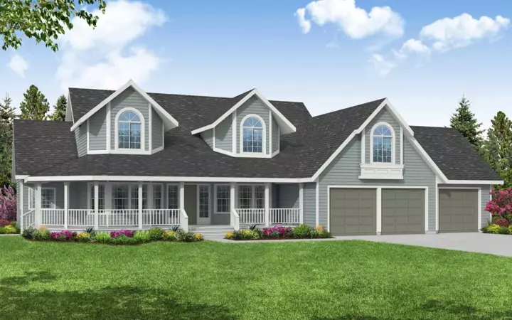 Country house plans 17-480 - front exterior, 2,697 sq ft, 3 bed, 2 bath house plans | Monster House Plans