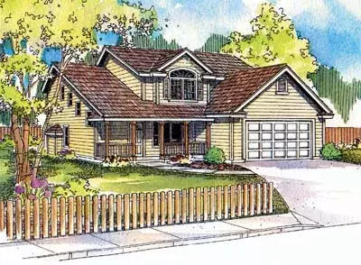Traditional house plans 17-502 - front exterior, 2,256 sq ft, 4 bed, 3 bath house plans | Monster House Plans