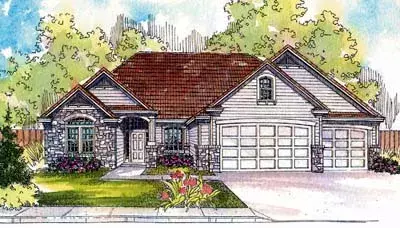 Traditional house plans 17-522 - front exterior, 3,126 sq ft, 3 bed, 2 bath house plans | Monster House Plans