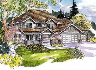 Craftsman house plans 17-581 - front exterior, 2,768 sq ft, 4 bed, 2 bath house plans | Monster House Plans
