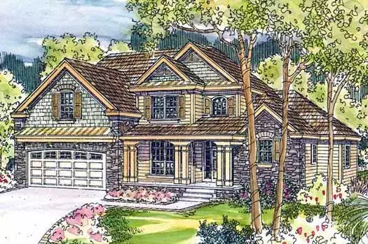 Craftsman house plans 17-583 - front exterior, 2,091 sq ft, 3 bed, 2 bath house plans | Monster House Plans