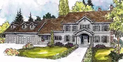 Southern house plans 17-588 - front exterior, 7,009 sq ft, 5 bed, 4 bath house plans | Monster House Plans