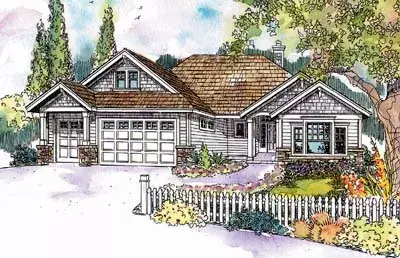 Traditional house plans 17-592 - front exterior, 2,375 sq ft, 3 bed, 2 bath house plans | Monster House Plans