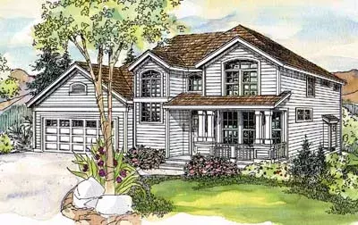 Country house plans 17-597 - front exterior, 2,419 sq ft, 3 bed, 2 bath house plans | Monster House Plans