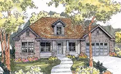 Craftsman house plans 17-603 - front exterior, 2,009 sq ft, 3 bed, 2 bath house plans | Monster House Plans
