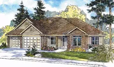 Traditional house plans 17-612 - front exterior, 2,470 sq ft, 3 bed, 2 bath house plans | Monster House Plans