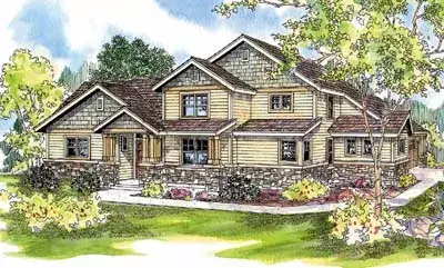 Craftsman house plans 17-626 - front exterior, 2,263 sq ft, 3 bed, 2 bath house plans | Monster House Plans