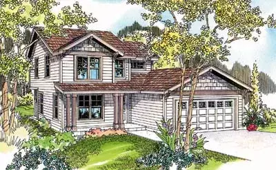 Craftsman house plans 17-629 - front exterior, 1,673 sq ft, 4 bed, 2 bath house plans | Monster House Plans