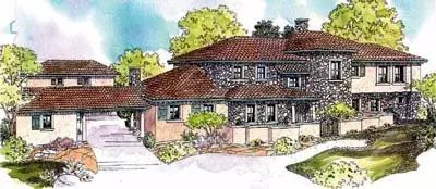 European house plans 17-637 - front exterior, 6,455 sq ft, 5 bed, 6 bath house plans | Monster House Plans