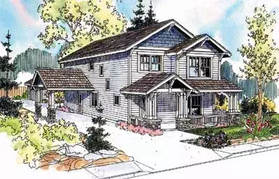 Craftsman house plans 17-640 - front exterior, 2,129 sq ft, 3 bed, 2 bath house plans | Monster House Plans