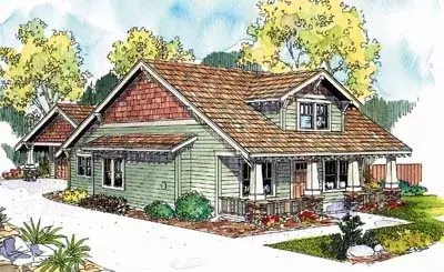 Craftsman house plans 17-645 - front exterior, 2,343 sq ft, 3 bed, 2 bath house plans | Monster House Plans