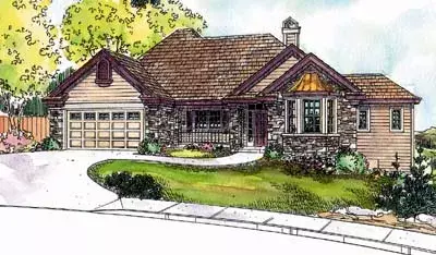 Traditional house plans 17-647 - front exterior, 2,744 sq ft, 3 bed, 2 bath house plans | Monster House Plans