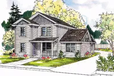Traditional house plans 17-648 - front exterior, 1,673 sq ft, 3 bed, 2 bath house plans | Monster House Plans