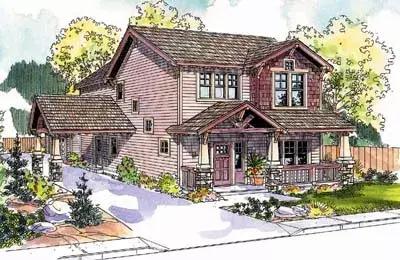 Craftsman house plans 17-651 - front exterior, 2,129 sq ft, 3 bed, 2 bath house plans | Monster House Plans