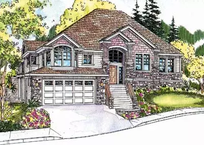 Traditional house plans 17-658 - front exterior, 2,968 sq ft, 4 bed, 2 bath house plans | Monster House Plans