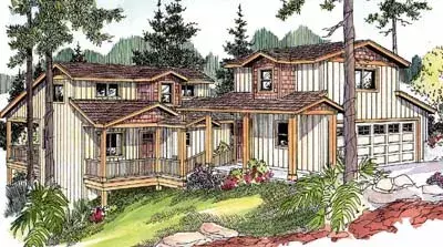 Country house plans 17-659 - front exterior, 2,312 sq ft, 3 bed, 3 bath house plans | Monster House Plans