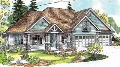 Craftsman house plans 17-663 - front exterior, 3,439 sq ft, 3 bed, 3 bath house plans | Monster House Plans