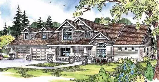 Contemporary house plans 17-665 - front exterior, 2,544 sq ft, 3 bed, 3 bath house plans | Monster House Plans