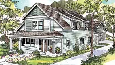 Craftsman house plans 17-669 - front exterior, 2,128 sq ft, 3 bed, 2 bath house plans | Monster House Plans