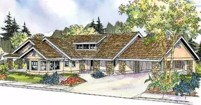 Country house plans 17-692 - front exterior, 3,021 sq ft, 2 bed, 2 bath house plans | Monster House Plans
