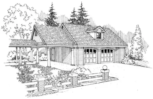 Traditional house plans 17-709 - front exterior, 1,184 sq ft, 0 bed, 0 bath house plans | Monster House Plans