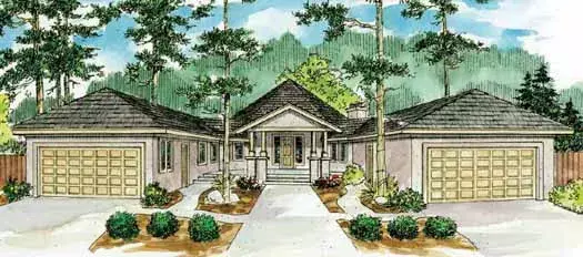 Contemporary house plans 17-764 - front exterior, 2,472 sq ft, 3 bed, 2 bath house plans | Monster House Plans