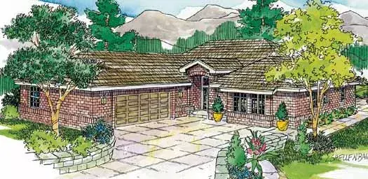 Traditional house plans 17-769 - front exterior, 1,720 sq ft, 3 bed, 2 bath house plans | Monster House Plans