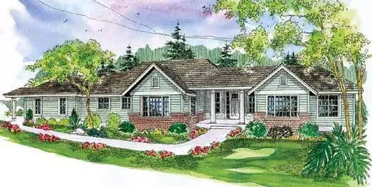Traditional house plans 17-789 - front exterior, 2,923 sq ft, 3 bed, 2 bath house plans | Monster House Plans