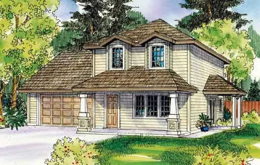 Northwest house plans 17-790 - front exterior, 1,598 sq ft, 3 bed, 2 bath house plans | Monster House Plans