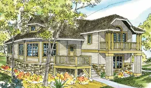 Northwest house plans 17-819 - front exterior, 1,983 sq ft, 3 bed, 2 bath house plans | Monster House Plans