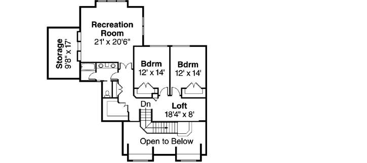 Upper/Second Floor Plan: 17-825